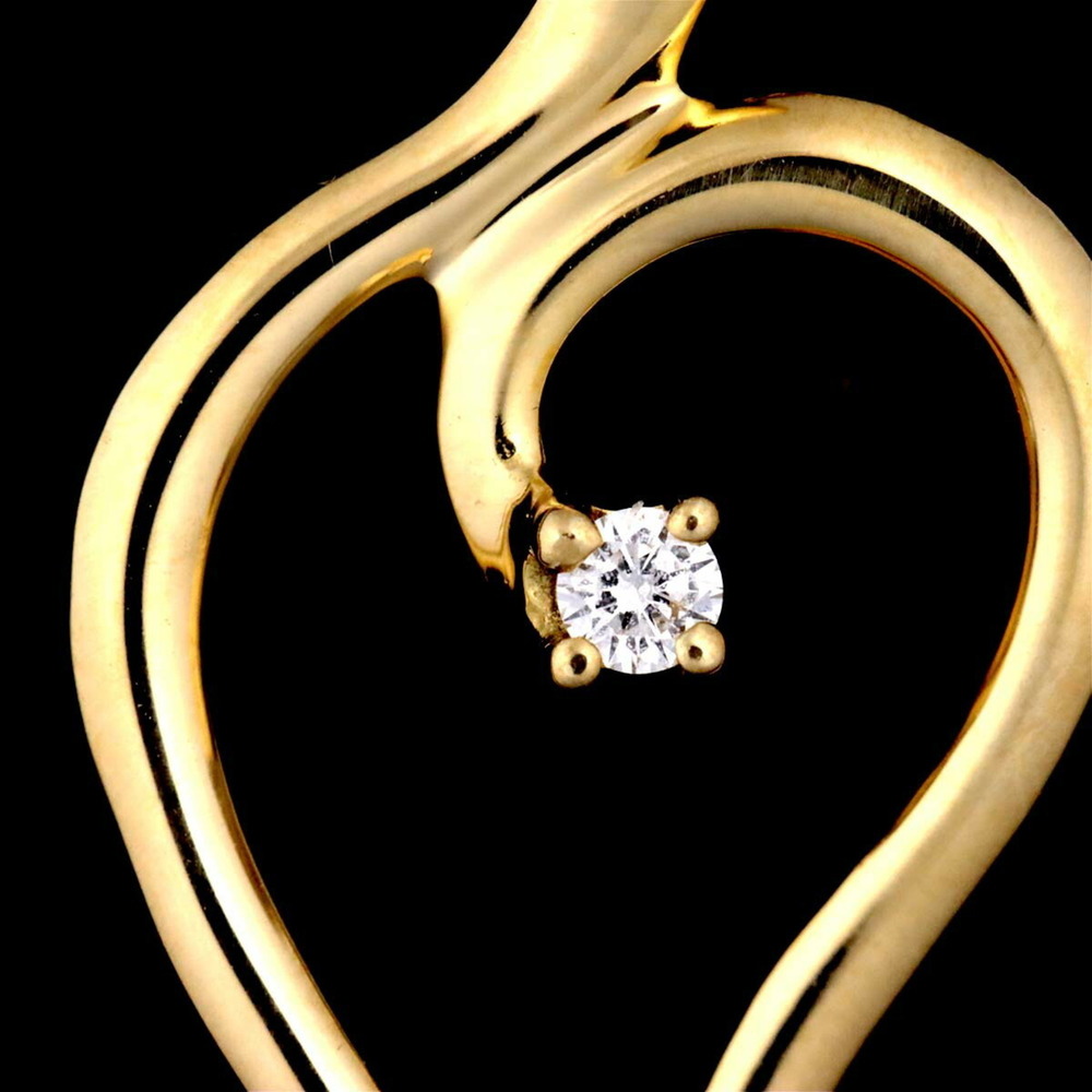 TIFFANY&Co. Reef Heart Diamond Necklace 40cm K18 YG Yellow Gold 750 - Picture 7 of 8